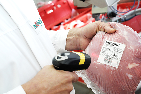 Scanetikett Warenaufgang